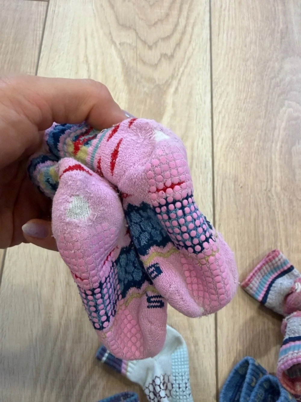 Bombas Kids Multicolor Patterned Socks - Pink, Blue, Cream, Maroon